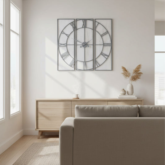 Roza Panelled Wall Clock