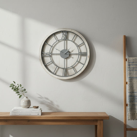 Williston White Wall Clock