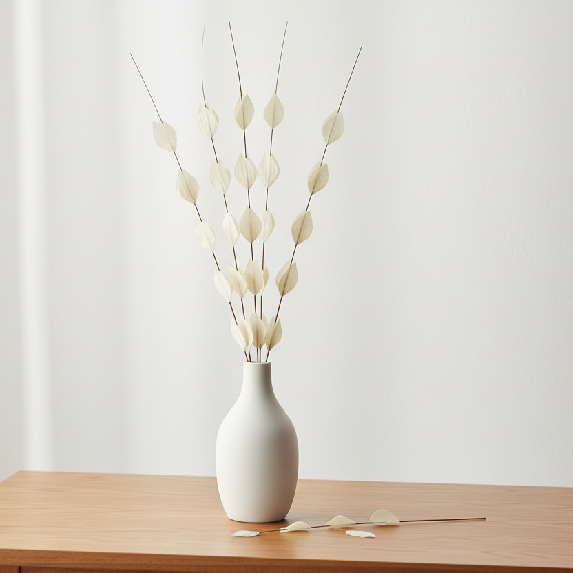 Bouquet Of Dried Thlaspi Arvense Artificial Flower Stem