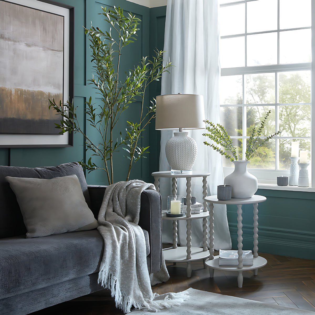 The Camden Collection Tall Round Side Table