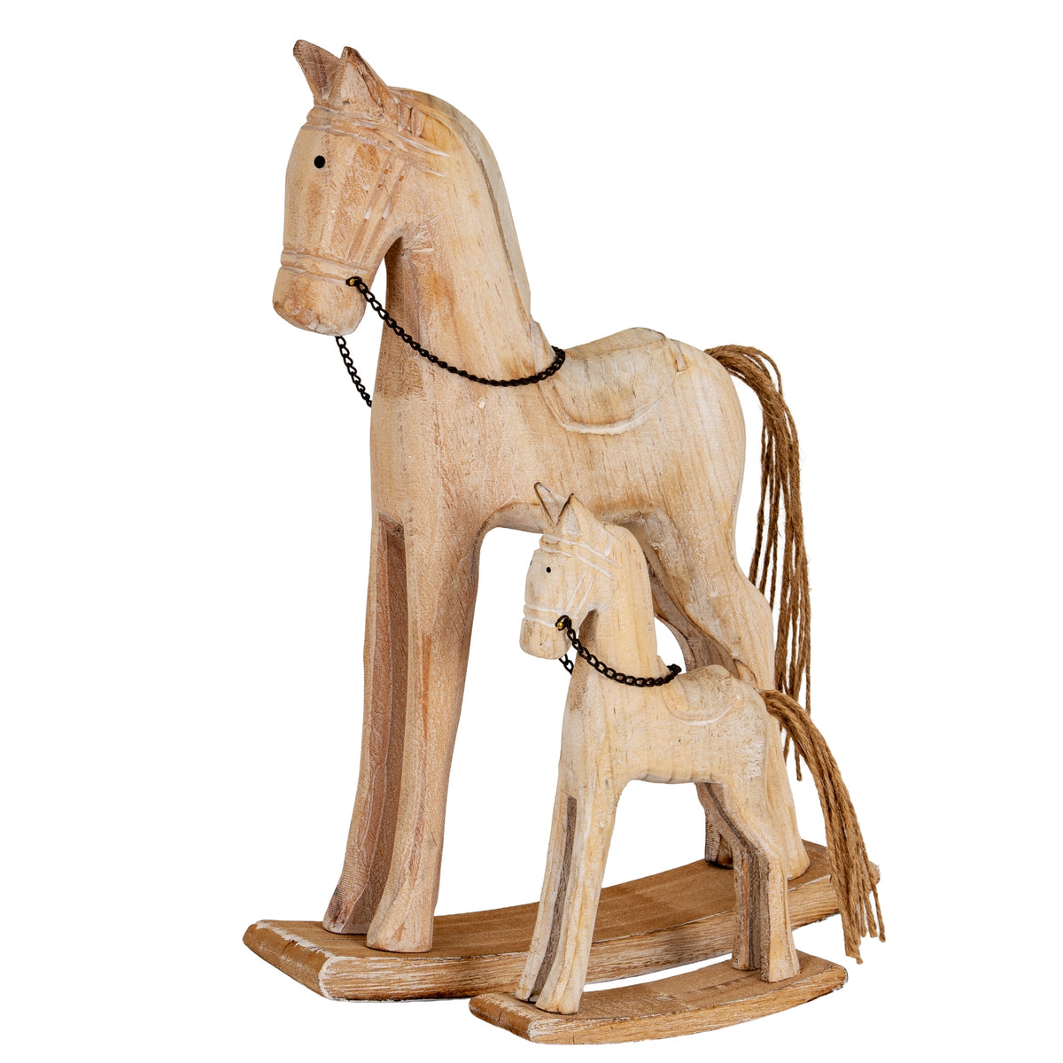 Large Natural Rustic Rocking Horse