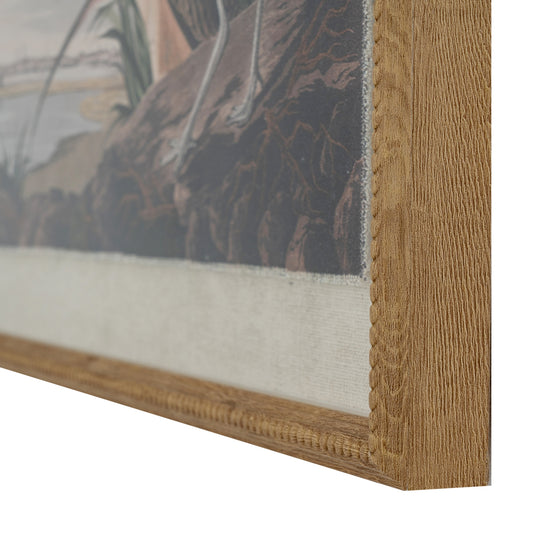 Flora & Fauna Collection Curlews On Linen In Beaded Frame