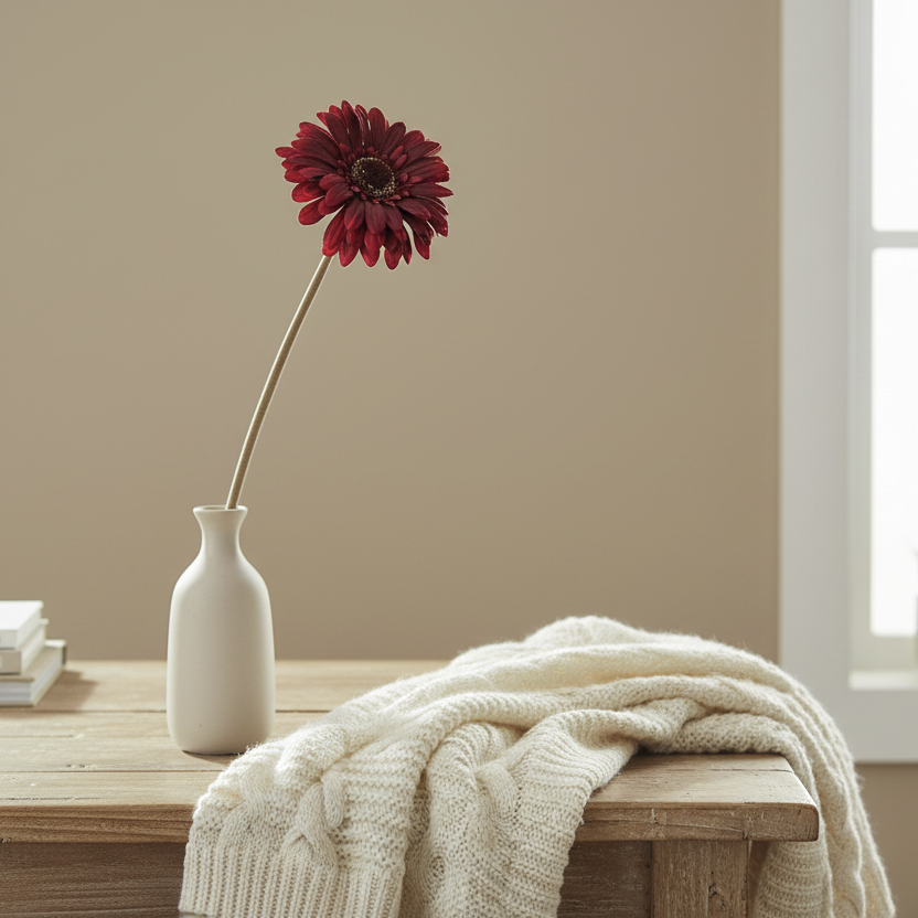 Burgundy Gerbera Stem