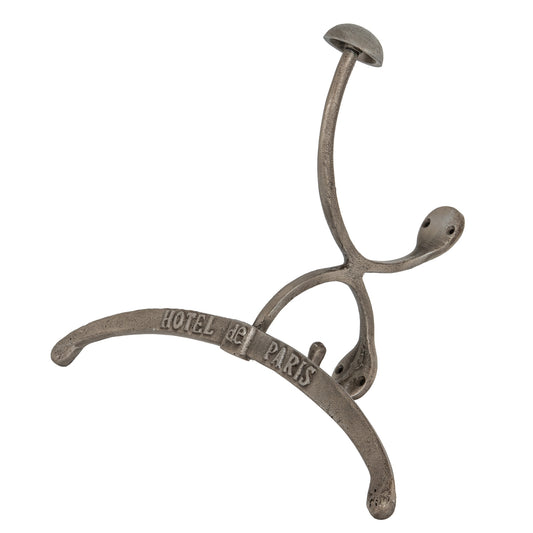 Antiqued Silver Coat Hanger With Hook