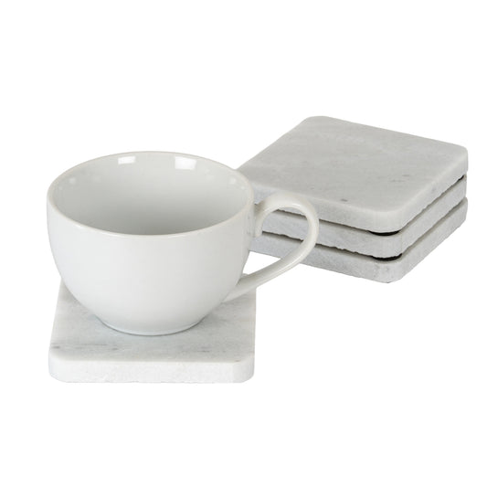 Set of Four Square Marble Coasters