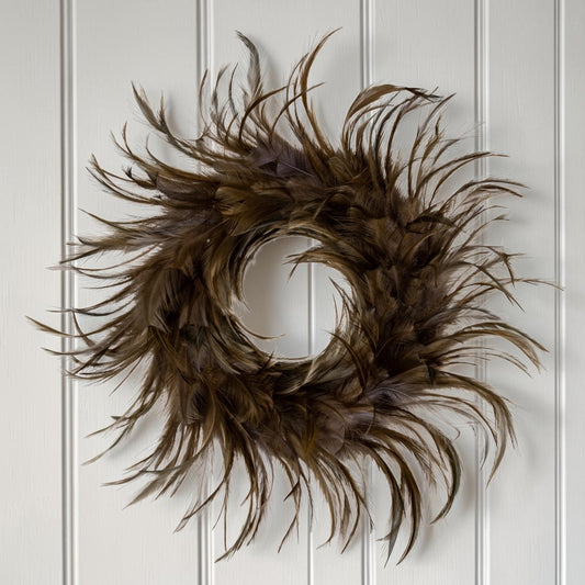 Fawn Feather Candle Wreath Christmas Decoration