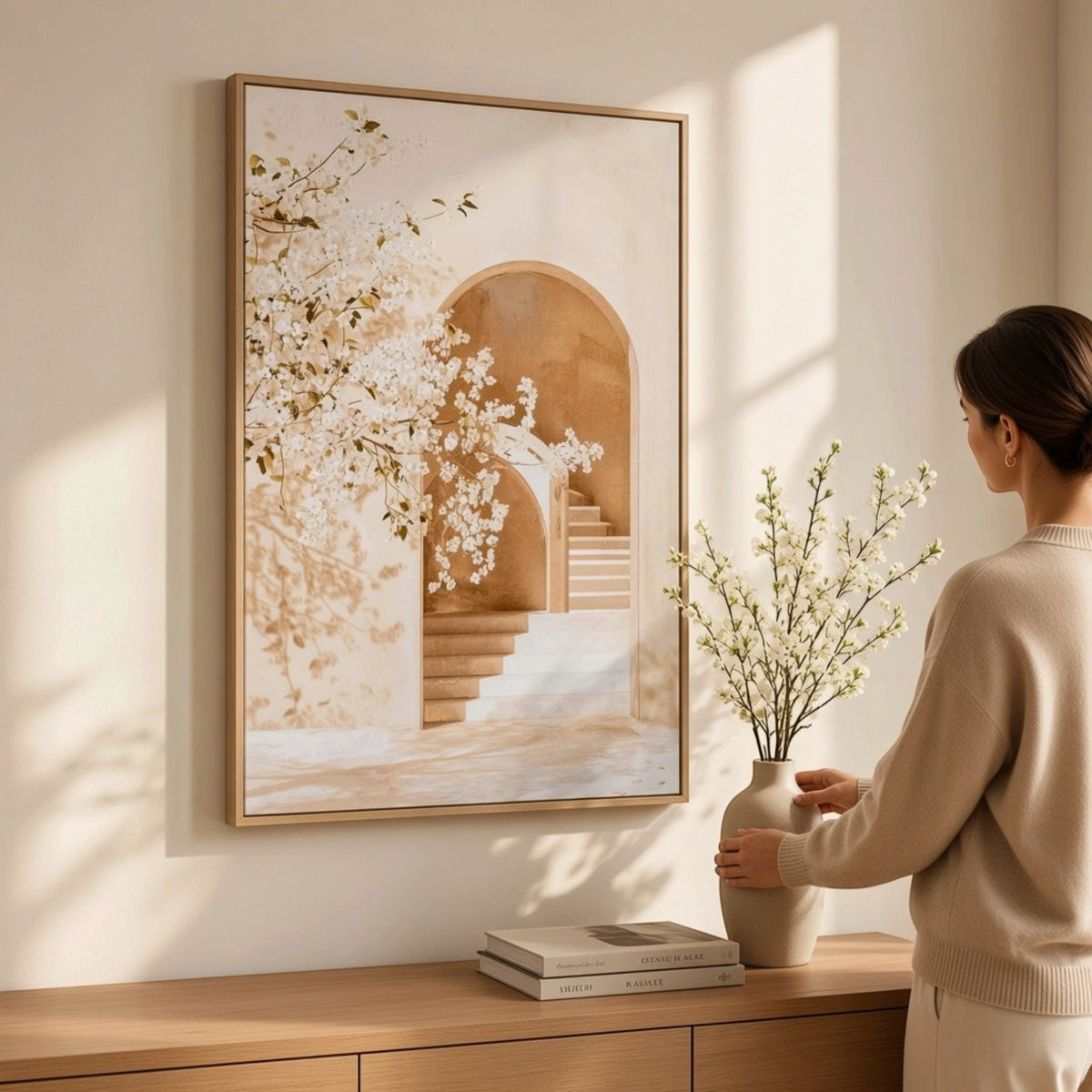 Naxos Handpainted Canvas in Frame