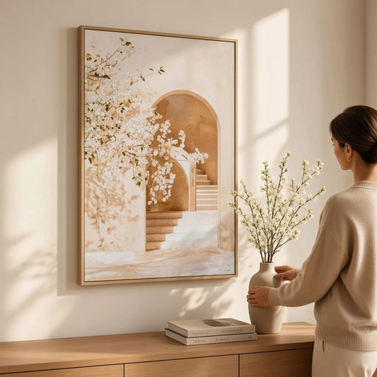 Naxos Handpainted Canvas in Frame