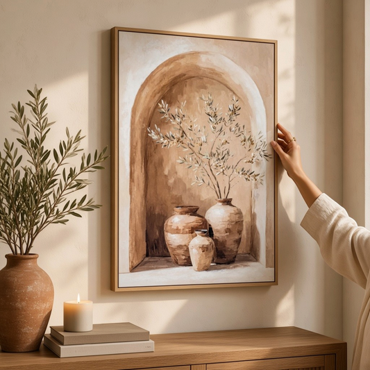 Assisi Handpainted Canvas in Frame