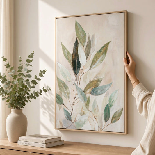 Willow Shade Handpainted Canvas in Frame