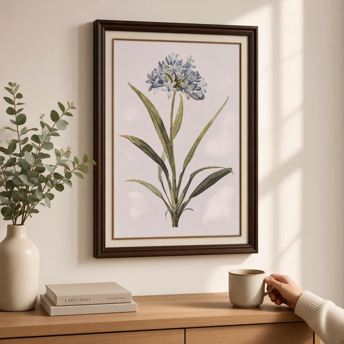 Flora & Fauna Collection Blue Wildflower in Frame