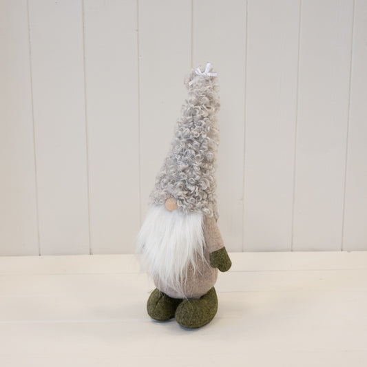 Green and Beige Fabric Gonk Christmas Ornament
