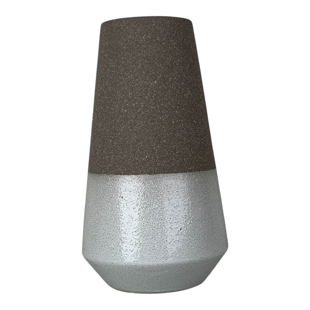 Textured Mocha Ceramic vase