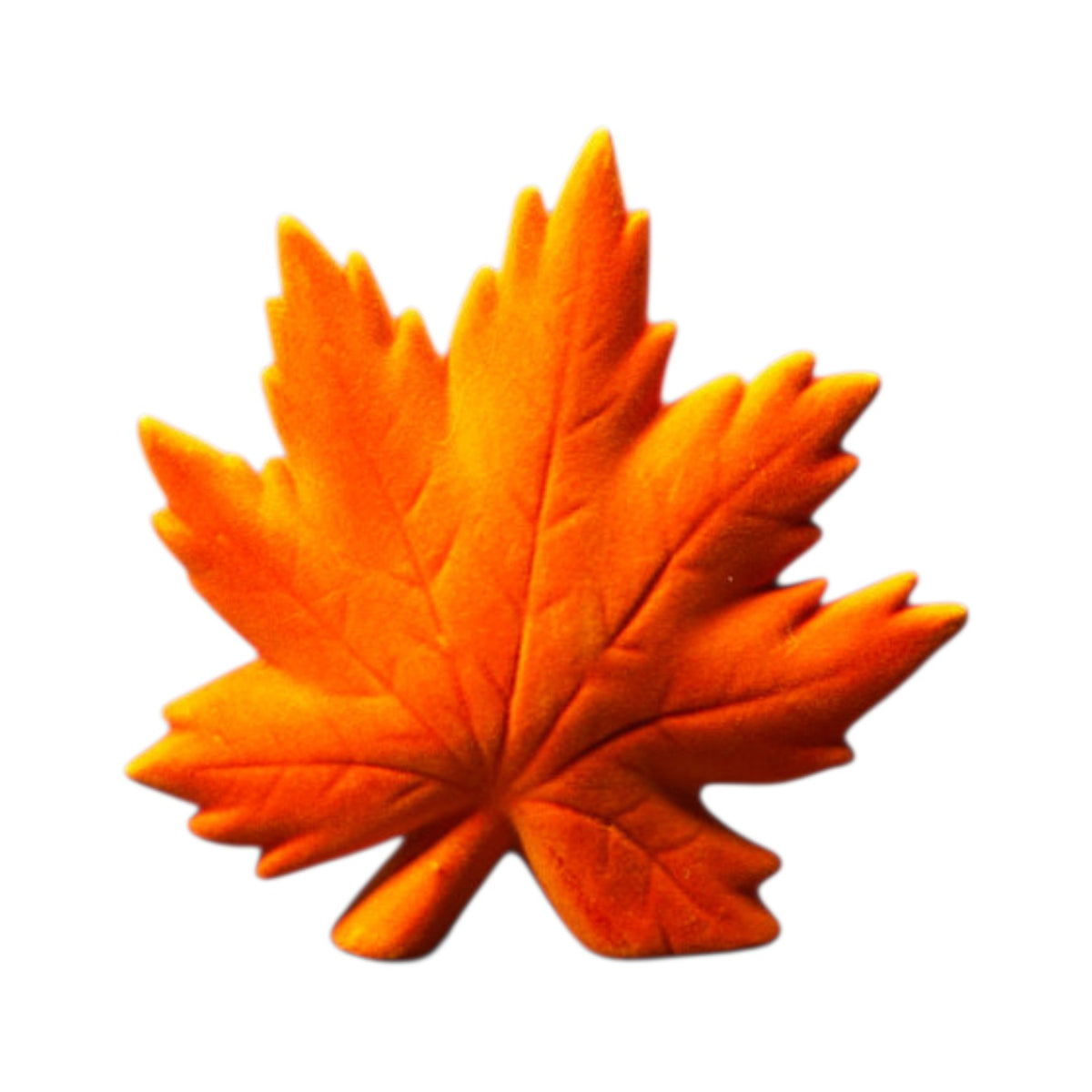 Orange Flocked Ceramic Maple Leaf 15.2X4.8X14.8cm