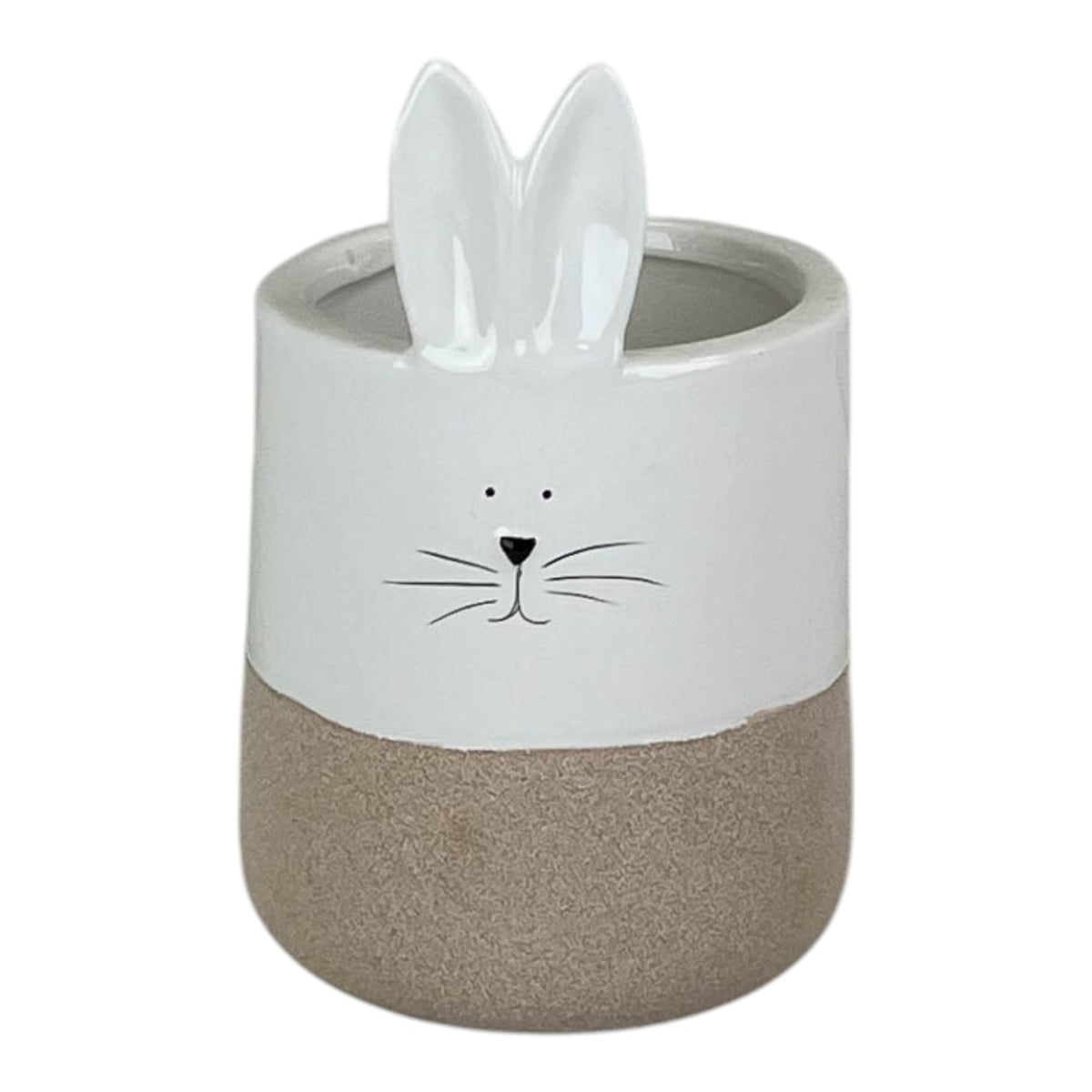 Ceramic White Rabbit Pot H17.5cm Dia10.5cm Weight-545G