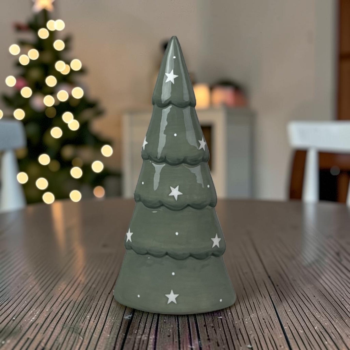 Light Green Ceramic Christmas Tree Decoration 27cm