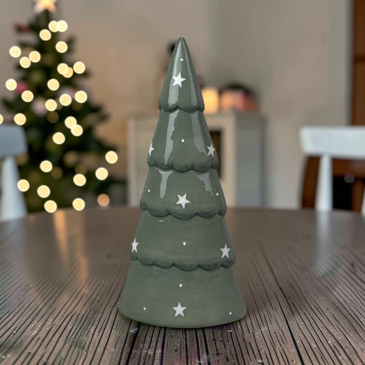 Light Green Ceramic Christmas Tree Decoration 27cm