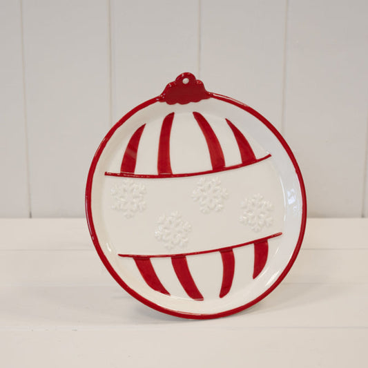 Medium Traditional Red Bauble Plate