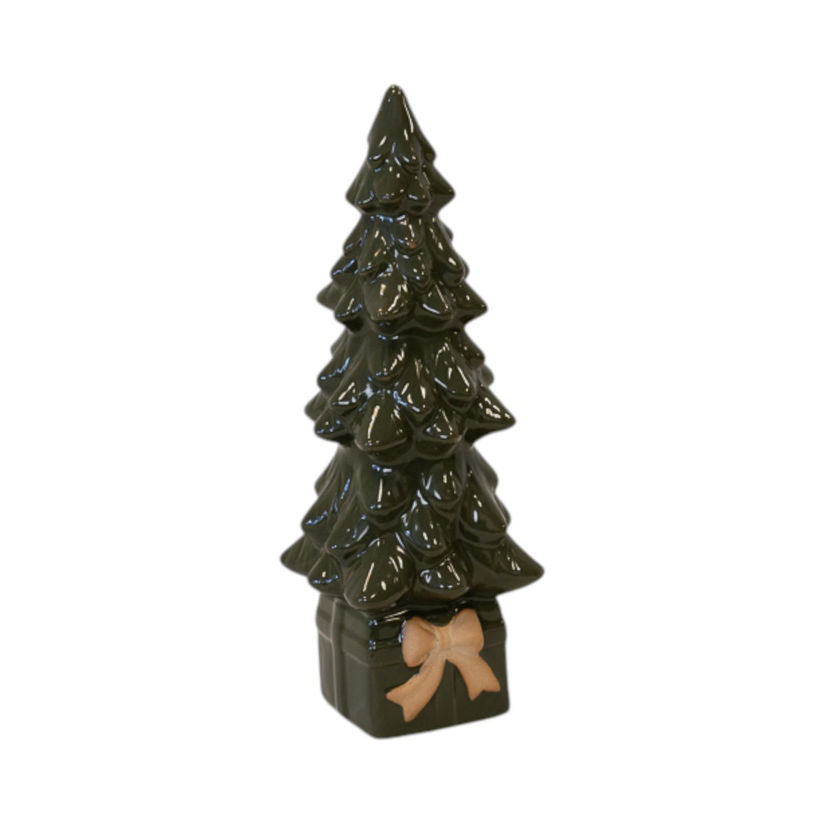 Ceramic Green Christmas Tree on Box