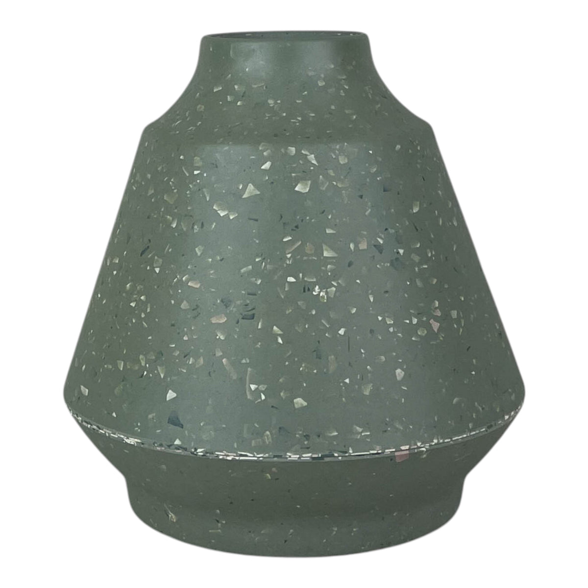 Earthy Sage Bamboo Terazzo Skandi Vase 18cm