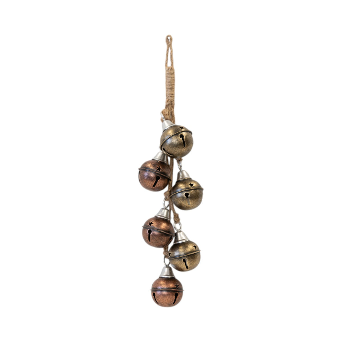 Metal Gold and Copper 5 Bauble Hanging Garland