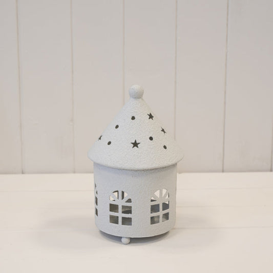 Small Off White Rounded Tealight House 19cm