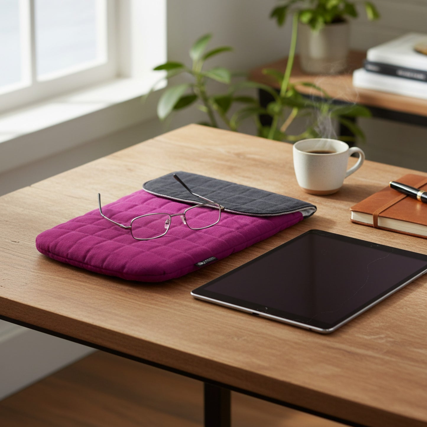Purple Haze 13 Inch Padded Laptop Pouch Stonewash Cotton
