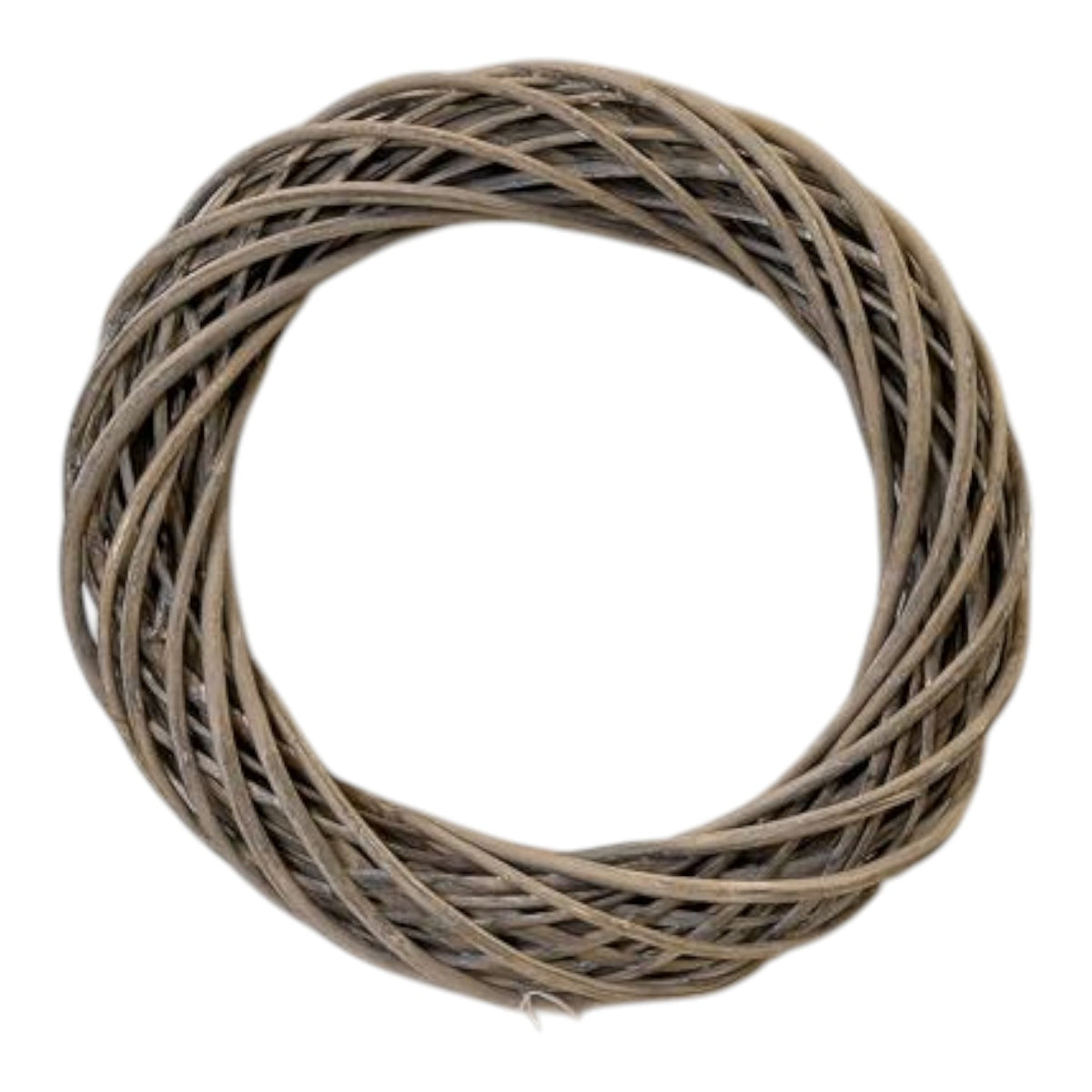 Grey Round Thick Willow Wreath 40cm