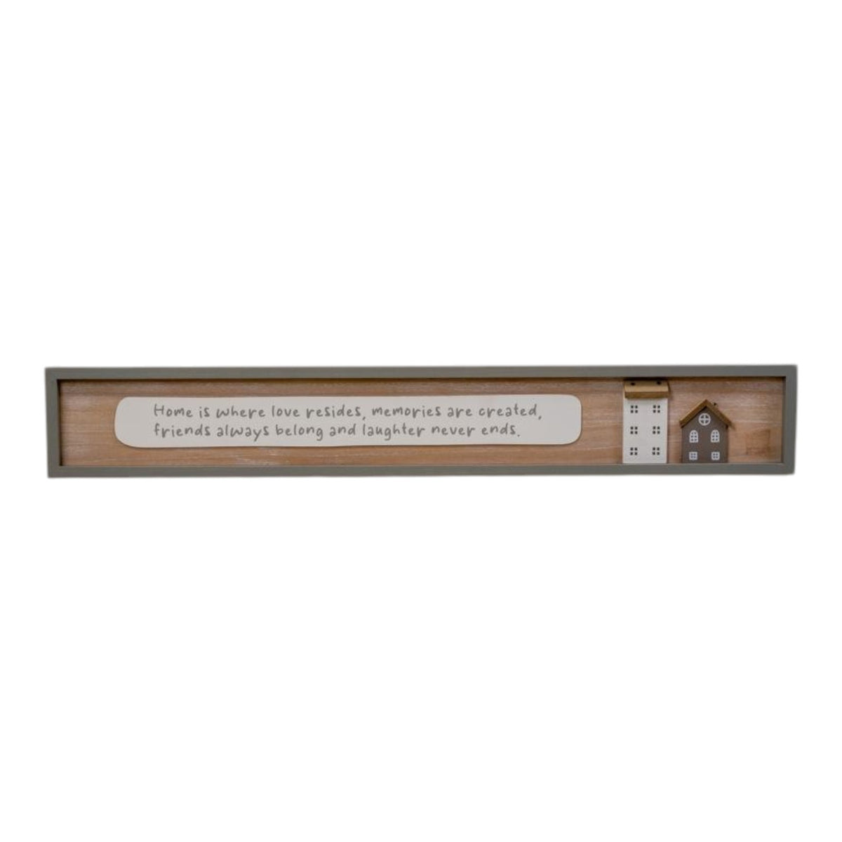 Rectangle Grey Border Wooden Sign