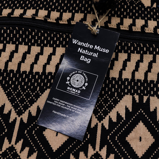 Nomad Sari Jacquard Natural Wander Muse Bags - Desert Loom
