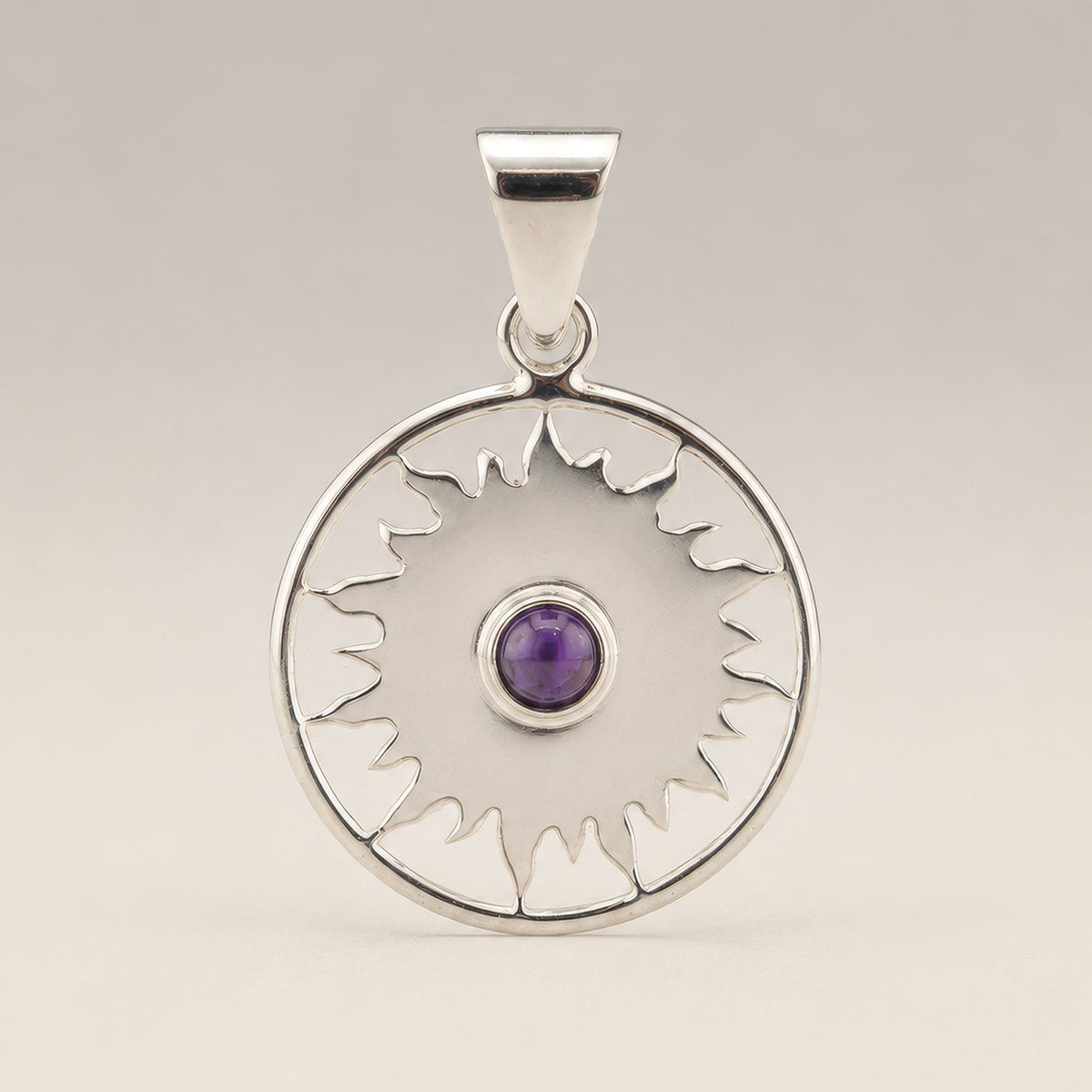 Silver Plated (45cm Cord)- Sun Worship Amethyst