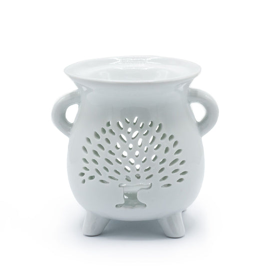Caildren Oil Burner - Tree of Life - White 9.5x10x8 (cm)