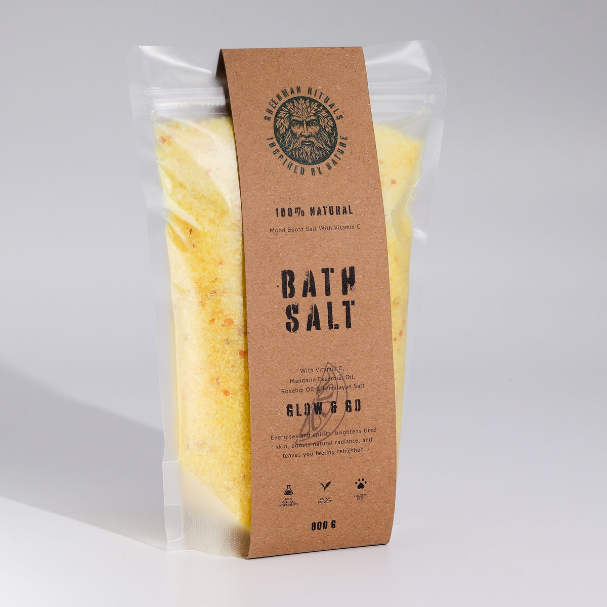 Greenman Rituals Vitamin C & Mandarin Epsom Bath Salt Glow & Go