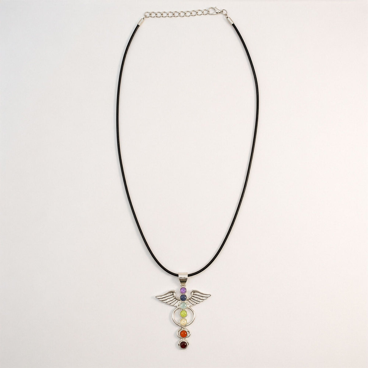 Silver Plated (45cm Cord)- Angel Chakra