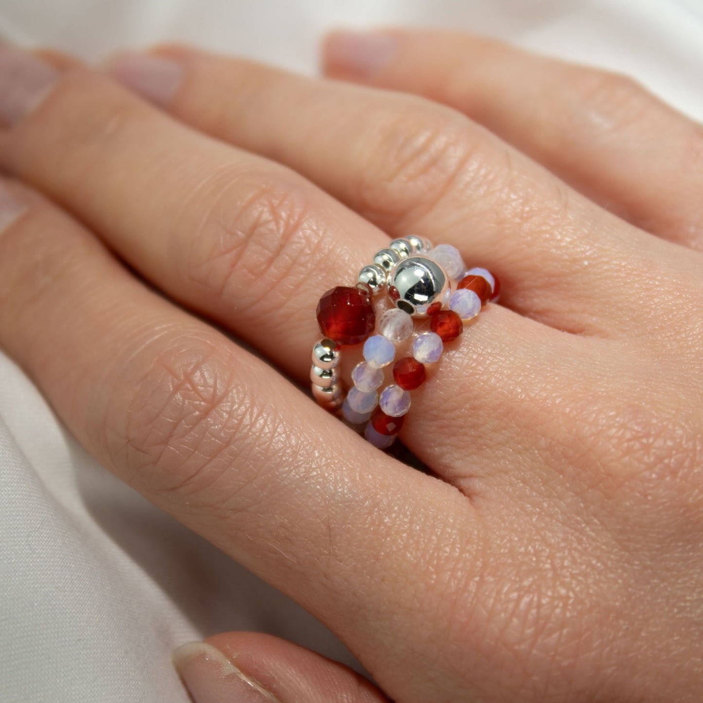 Gemstone Ring Set - Blood Moon