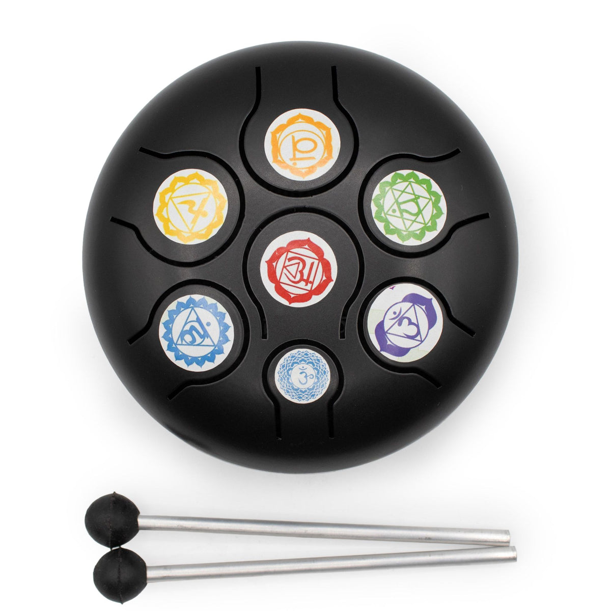 Low Med Hapi Drum Black Chakra- 14x7cm