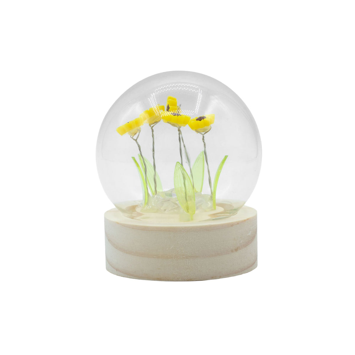 Floral Glow Garden Dome - 5 Sunflowers - LED Battery