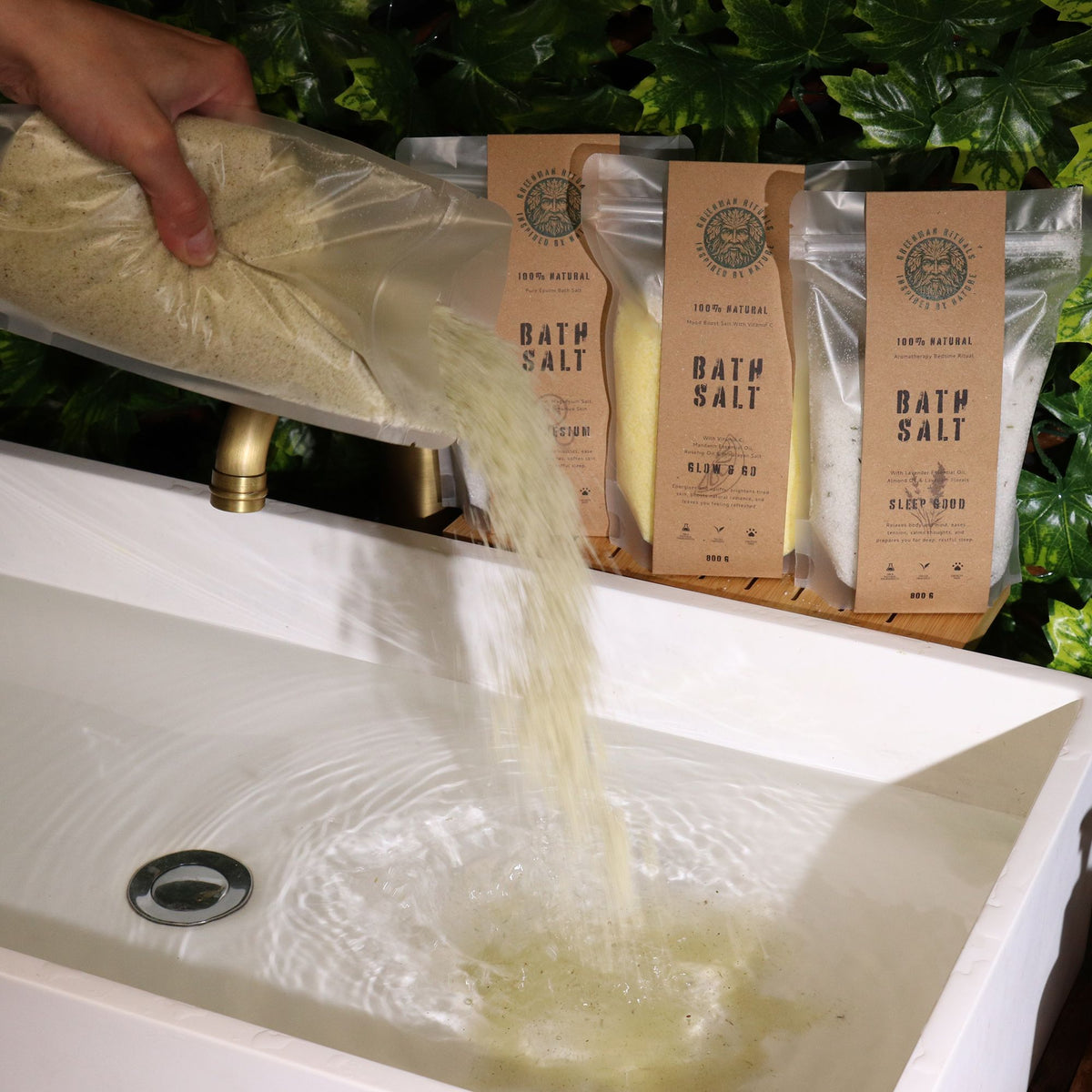 Greenman Rituals Menthol Aromatherapy Epsom Bath Salt Recovery