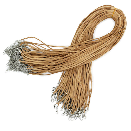 Faux Leather Pendant Cord - 2.5mm x 55cm - Tan A121