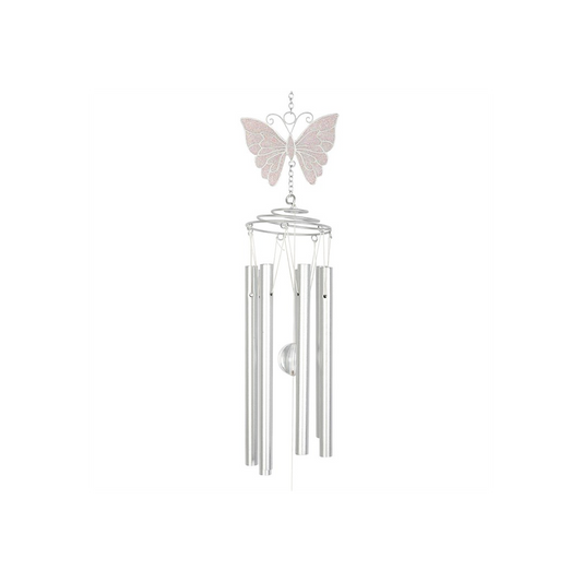White Butterfly Windchime