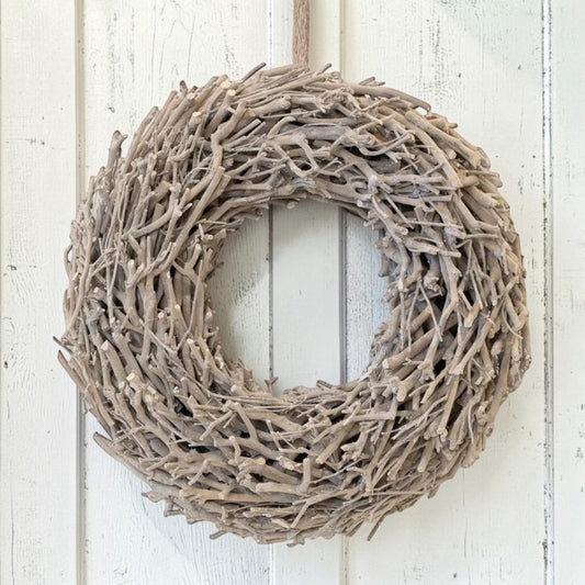 Whitewashed Root Branch Wreath 45cm