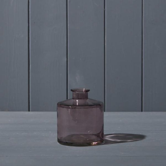 Amethyst Squat Glass Bottle