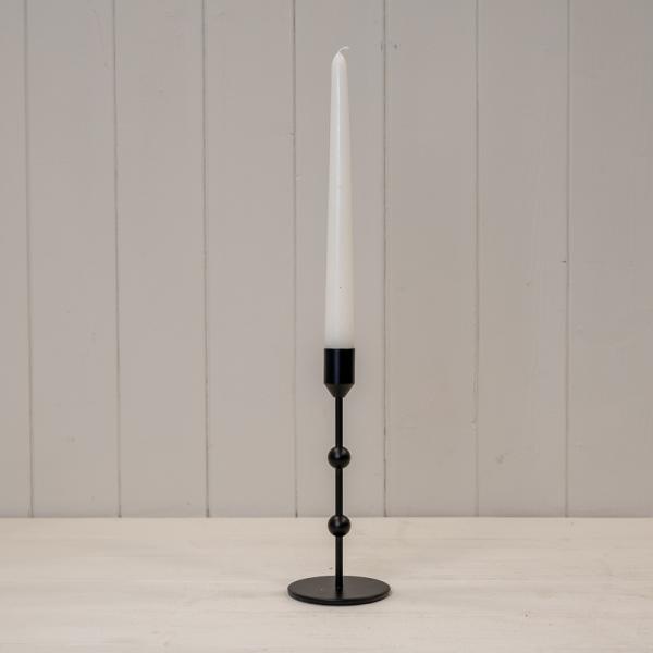 Medium Black Single Metal Candle Stick