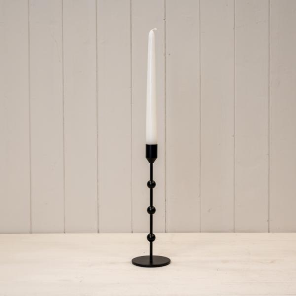 Large Black Metal Single Candle Stick