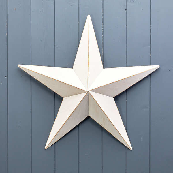 White Metal star decorations