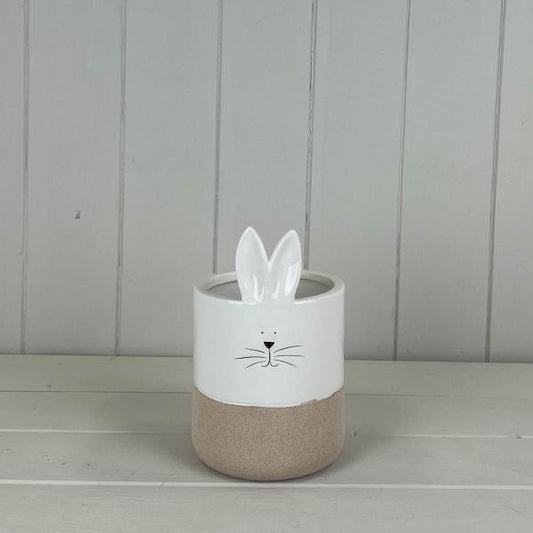 Ceramic White Rabbit Pot H17.5cm Dia10.5cm Weight-545G