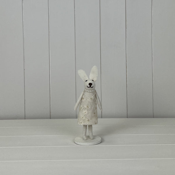 Rabbit Wearing Pink Floral Dess 21*8*8 Weight-32G
