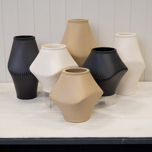 Modern Graphite Sculptural Vase