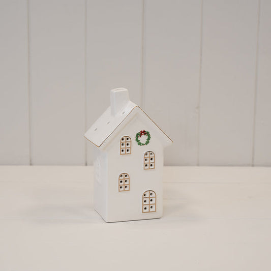 LED White House with Wreath