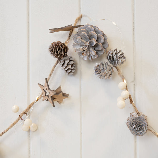 Stars and Cones LED Hanging Garland